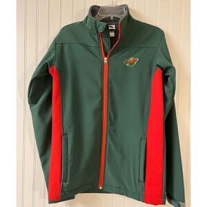 Minnesota Wild men’s zip jacket fleece lined sz Small
